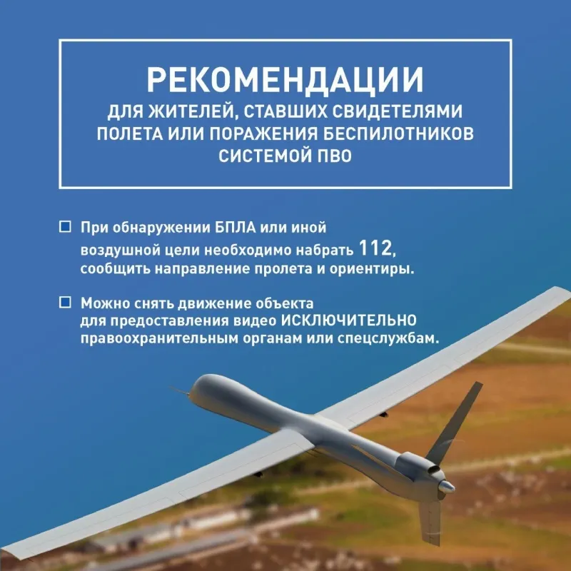 Алгоритм действий в случае обнаружения беспилотных летательных аппаратов