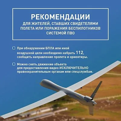 Алгоритм действий в случае обнаружения беспилотных летательных аппаратов (БПЛА):