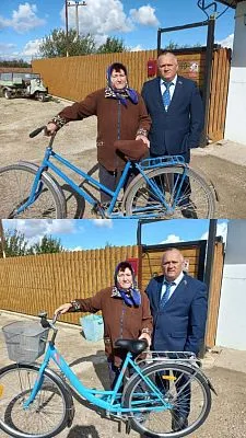 В честь Дня пожилого человека, Свиридонова Таиса Григорьевна обратилась за помощью к Василию Александровичу Ереминскому, депутату Новотитаровского сельского совета, а также руководителю ТОС номер 13. Таиса Григорьевна нуждалась в ремонте своего велосипеда