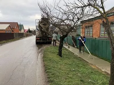 Строительство пешеходной дорожки