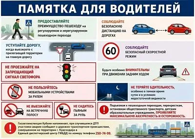 Памятка для водителей