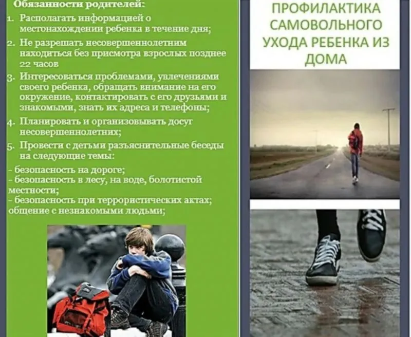 Профилактика самовольных уходов несовершеннолетних из дома