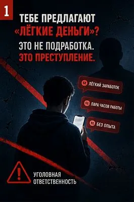 Предлагают "легкие деньги"? Это не подработка - это преступление